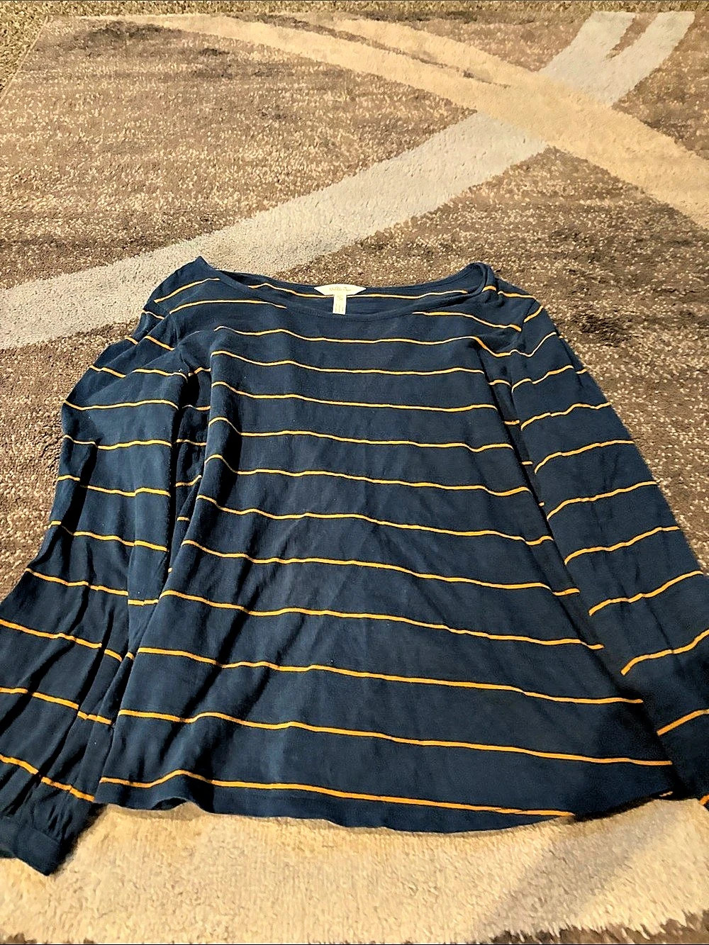 Matilda Jane Striped Long Sleeve Top Blue & Orange XL